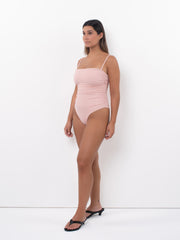 Ruched Maillot – Coral
