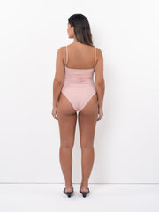 Ruched Maillot – Coral