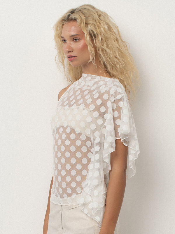 Zehra Top – White Polka