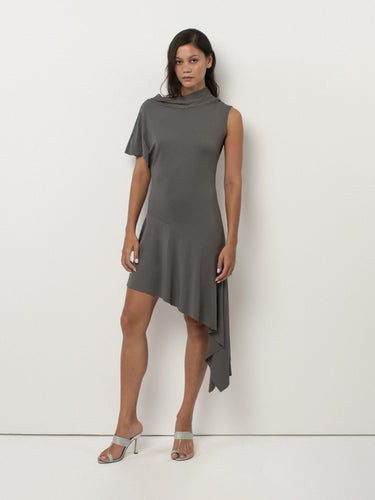 Plume Dress – Charcoal